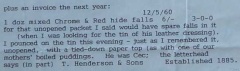 Cut from Henderson Letter 1960